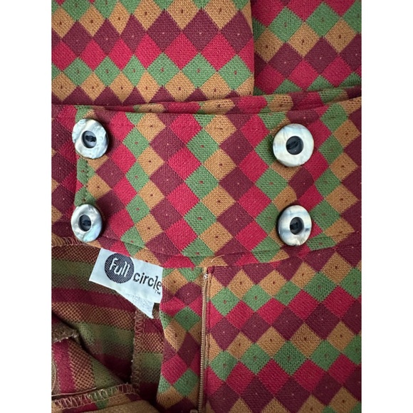 Vtg 60s 70s Multicolor Geometric Print Hip Hugger Pants M - Picture 8 of 10